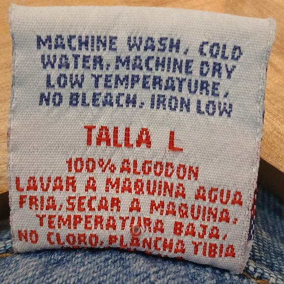 Watch L.A. VTG SZ L Patchwork Denim Jacket Made In The USA RARE Circa 1989–1994 - Picture 7 of 7